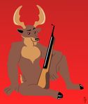 2015 buckshot_(speedrunners) cervine deer gun lollipoppaintbrush male mammal ranged_weapon rifle solo speedrunners weapon 