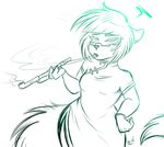  anthro bear clothed clothing female hair looking_at_viewer mammal maplecookies panda pipe smoke solo standing 