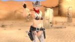  1girl breasts christie_(doa) cowboy_hat dead_or_alive dead_or_alive_5 desert large_breasts official_art solo tecmo white_hair 