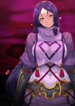  armor arms_at_sides blush bodysuit breasts closed_mouth covered_navel cowboy_shot fate/grand_order fate_(series) head_tilt highres japanese_armor jjune large_breasts long_hair looking_at_viewer minamoto_no_raikou_(fate/grand_order) purple_bodysuit purple_eyes purple_hair smile solo very_long_hair 