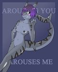  anthro blush breasts female fish hair jesse_tracer marine nipples nude purple_hair pussy scalie shark simple_background smile solo teeth zeldrith 