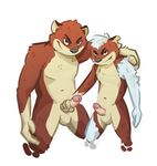  brothers erection gully gully_(character) handjob humanoid_penis incest male male/male mammal mustelid nude penis sex sibling weasel 
