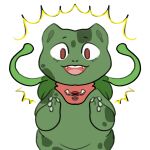 1:1 2019 ambiguous_gender bandanna bandanna_only bulbasaur claws digital_media_(artwork) elemental_creature emanata feral flora_fauna generation_1_pokemon hi_res kerchief kerchief_only kitty_(manitka) manitka mostly_nude neckerchief nintendo open_mouth plant pokemon pokemon_(species) pokemon_mystery_dungeon quadruped red_eyes solo spike_chunsoft teeth tongue