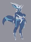  anthro big_breasts breasts dialga female grey_background legendary_pok&eacute;mon liveforthefunk nintendo pok&eacute;mon simple_background solo standing video_games 