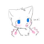  ambiguous_gender anthro blue_eyes canid canine canis changed_(video_game) chano cub digital_media_(artwork) english_text fur lin_(changed) mammal paws smile solo text tongue white_fur white_tail wolf young 