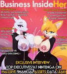  2017 abstract_background annonguy areola big_breasts blue_eyes breasts canine clothed clothing crossgender digital_media_(artwork) duo english_text female female/female fox fur hair hi_res humanoid lactating legendary_pok&eacute;mon looking_at_viewer mammal mewtwo miles_prower multicolored_fur necktie nintendo nipples pok&eacute;mon purple_eyes simple_background smile sonic_(series) sssonic2 standing suit text thick_thighs video_games white_fur wide_hips 