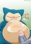  ambiguous_gender anthro belly belly_rub big_belly duo humanoid_penis nintendo penis pok&eacute;mon simple_background snorlax solo_focus spread_legs spreading sweat type video_games 