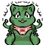 1:1 2019 anthro bandanna bandanna_only breasts bulbasaur claws digital_media_(artwork) elemental_creature emanata featureless_breasts female flora_fauna generation_1_pokemon hi_res kerchief kerchief_only kitty_(manitka) manitka mostly_nude neckerchief nintendo open_mouth plant pokemon pokemon_(species) pokemon_mystery_dungeon red_eyes solo spike_chunsoft teeth tongue