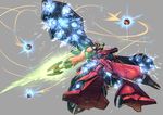  bad_id bad_pixiv_id beam_axe beam_saber char's_counterattack char's_counterattack_-_beltorchika's_children flying funnels gundam highres mecha nightingale no_humans sa/tsu/ki shield thrusters weapon 