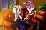  alcohol anthro beverage blue_eyes bluechika butt cat cheshire_thaddeus_felonious clothed clothing cup dress duo feline female fur hair holding_object mammal meiko_(bluechika) open_mouth open_smile siamese smile wine 