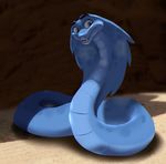  2017 ajar_(sahara) ambiguous_gender blue_eyes cobra feral krossan_(artist) open_mouth reptile sahara_(movie) scalie snake solo teeth 