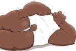  12beat13 anthro bear beat_you_(artist) big_butt butt clothed clothing colored fundoshi japanese_clothing male mammal rear_view simple_background solo underwear white_background 
