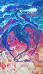  claws dragon feral flying membranous_wings nibinoylin outside solo spines traditional_media_(artwork) wings 