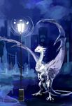  ambiguous_gender claws dragon feral membranous_wings nibinoylin night sitting solo wings 