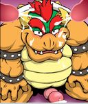  2008 anthro belly black_eyes blush bowser bukkake cum cum_on_face cumshot ejaculation erection gangbang group group_sex hair horn koopa looking_at_viewer male male/male mario_bros messy nintendo nude obese open_mouth orgasm overweight paws penis red_hair reptile scales scalie sex shell simple_background slightly_chubby smile solo_focus spikes stocky tan_skin teeth tongue turtle uncensored unknown_artist upscaled video_games yellow_scales 