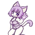 artist_reqest blue_eyes cat furry purple_hair short_hair smile 