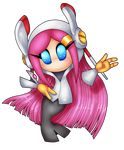  3_fingers alpha_channel blue_eyes floating_hands hair halgalaz humanoid kirby_(series) machine nintendo not_furry pink_hair robot star star_eyes susie_(kirby) video_games 