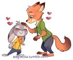  &lt;3 2017 alpha_channel animated anthro blush canine clothed clothing cute disney duo eyes_closed female fox fully_clothed hand_on_head judy_hopps lagomorph low_res male mammal necktie nick_wilde rabbit scarf simple_background smile stepandy transparent_background zootopia 