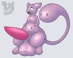 3_fingers 4_toes anthro anthrofied balls balls_expansion barefoot belly big_balls big_penis blue_eyes chest_tuft ditto eyes_closed fur half-closed_eyes head_tuft huge_balls hyper hyper_balls hyper_penis legendary_pok&eacute;mon looking_up male mammal merging mew nintendo nude obese one_eye_closed open_mouth overweight overweight_male penis pink_fur pok&eacute;mon posexe simple_background smile solo teeth thick_thighs toes tongue tuft video_games watermark wide_hips wink 
