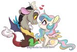  &lt;3 2017 alpha_channel animated black_hair blush cute cutie_mark discord_(mlp) draconequus duo equine eye_contact eyelashes fangs feathered_wings feathers female feral friendship_is_magic hair hooves horn long_hair male mammal membranous_wings multicolored_hair multicolored_tail my_little_pony princess_celestia_(mlp) purple_eyes red_eyes simple_background smile stepandy transparent_background winged_unicorn wings yellow_sclera 