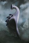  ashesdrawn day digital_media_(artwork) feral legendary_pok&eacute;mon lugia nintendo outside pok&eacute;mon pok&eacute;mon_(species) raining solo video_games 