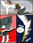  2015 absurd_res arceus brown_hair clothing comic digital_media_(artwork) english_text growth hair hi_res human legendary_pok&eacute;mon mammal museum nintendo onomatopoeia open_mouth pants pok&eacute;mon screaming shocked sound_effects tail_growth text tfsubmissions torn_clothing transformation video_games 
