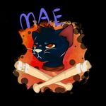  artist_signature baseball_bat cat feline kyrathehyena mammal simple_background weapon 