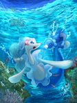  artist_request blue_eyes furry pokemon primarina underwater 