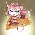  artist_request blue_eyes cat cat_busters furry open_mouth pink_hair short_hair 