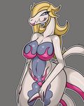  anthro belly big_breasts blonde_hair blue_eyes breasts canastus crossover featureless_crotch female fusion grey_skin hair lipstick lizard long_hair magic makeup mario_bros navel nintendo nipples overweight pinup pok&eacute;mon pose reptile rosalina_(mario) salazzle scalie solo super_mario_galaxy tattoo tongue transformation video_games wide_hips 