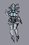  anthro female grey_background liveforthefunk magneton nintendo pok&eacute;mon simple_background solo video_games 