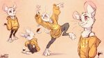 16:9 absurd_res albino animancer blep clothing dipodid fur hi_res hoodie jack-o&#039;-lantern jerboa leggings legwear luck_(animancer) mammal rodent tongue tongue_out topwear white_body white_fur widescreen