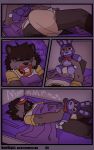 absurd_res ageplay bewskyss bodily_fluids canid canine canis clothed clothing comic dialogue diaper five_nights_at_freddy&#039;s genital_fluids hi_res infantilism male mammal object_in_mouth pacifier pacifier_in_mouth plushie red_pacifier roleplay rubbing scottgames steel_wool_studios unclean_diaper urine used_diaper wearing_diaper wet_diaper
