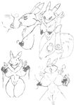  anthro big_breasts big_nipples black_and_white black_sclera blush breasts canine digimon drooling duo erect_nipples female fox human interspecies kissing lactating line_art male mammal monochrome multiple_poses multiple_scenes nipples nude open_mouth plain_background pussy renamon saliva snakegood solo straight tongue white_background 