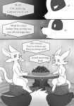 2023 anthro apple big_ears black_body black_fur comic dialogue english_text family featureless_chest female flat_chested fluffy_chest food fruit fur group guardian_spirit hooves hybrid inner_ear_fluff long_ears long_tail male microsoft moki_(species) monochrome multi_ear multicolored_body multicolored_fur nude open_mouth ori_(series) paws plant snout speech_bubble tail text tuft two_tone_body two_tone_fur vavacung white_body white_eyes white_fur xbox_game_studios
