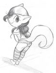  anthro bittersweet_candy_bowl black_hair cat clothed clothing epilepticgerbil feline female fur hair invalid_tag long_hair long_socks looking_at_viewer mammal nude panties pinup pose sandy_(bcb) sketch teenager underwear webcomic young 