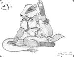  anthro anus badger bdsm bondage bound breasts butt digitigrade dinah ear_piercing female james_m_hardiman mammal mustelid navel navel_piercing nipple_chain nipple_piercing nipples nude piercing pussy raised_leg sketch solo spread_legs spreading 