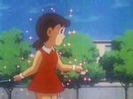  1girl animated animated_gif brown_hair doraemon legs minamoto_shizuka panties skirt underwear white_panties 