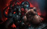 2021 2_horns abdominal_bulge anal anal_penetration arm_spikes beard belly big_bulge big_pupils black_body black_goo black_hair black_tongue bodily_fluids body_hair bovine_ears brown_hair bulge chest_tuft crouching deltoids demon demon_humanoid dilated_pupils duo erect_nipples facial_hair gasp genitals glowing glowing_eyes gnarg green_body green_skin hair happy_trail heterochromia horn huge_bulge humanoid humanoid_on_humanoid humanoid_penetrated humanoid_penetrating humanoid_penetrating_humanoid long_tongue male male/male male_penetrated male_penetrating male_penetrating_male multicolored_hair muscular muscular_humanoid muscular_male mustache nipple_piercing nipple_ring nipples nude open_mouth orc penetration penis piercing pupils red_eyes red_hair ring_piercing saliva sex shoulder_spikes slime slime_in_mouth slime_inflation slime_on_belly sparky_(ethoras) spikes spikes_(anatomy) tail_spines takahirosi tentacles tongue tuft tusks two_tone_hair vein veiny_penis wall_(structure) yellow_eyes
