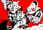  armor asgore_dreemurr asriel_dreemurr caprine command_and_conquer female goat god_of_hyperdeath karakylia male mammal red_alert red_background russian simple_background toriel undertale video_games weapon 