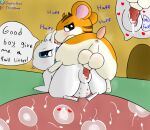 2025 anus backsack balls big_balls bijou_(hamtaro) blush bodily_fluids cricetid cum cum_inside dialogue digital_drawing_(artwork) digital_media_(artwork) duo english_text female genital_fluids genitals good_boy hamster hamtaro_(series) heart_symbol hi_res impregnation inside internal looking_back male male/female mammal multi_nipple nipples penetration penile penile_penetration penis_in_pussy rodent sex sperm_cell stan_(hamtaro) text trippybunny vaginal vaginal_penetration