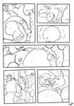  abdominal_bulge anal anal_penetration anthro balls big_penis bovine cattle comic cum cum_in_ass cum_inflation cum_inside cum_leaking duo equine erection greyscale horse inflation male male/male mammal monochrome musclegut muscular nipples nude penetration penis sex smile uniparasite 