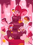 armor blue_eyes blush_stickers chocolate_fountain colored_skin food fruit hair_ornament hairclip heart heart-shaped_food kirby kirby:_planet_robobot kirby_(series) meta_knight pauldrons pink_skin rayman_limbs shoulder_armor soyoko star_rod strawberry susie_(kirby) valentine waddle_dee yellow_eyes 
