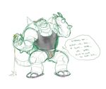  2017 alcohol anthro beverage biceps bulge chesnaught clothed clothing drunk english_text hat hyenaface hypnosis male mammal mind_control muscular muscular_male nintendo open_mouth pok&eacute;mon shirt simple_background solo spikes stated_homosexuality tank_top text video_games white_background 