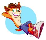  2017 anthro bandicoot clothed clothing crash_bandicoot crash_bandicoot_(series) fur green_eyes male mammal marsupial scruffkerfluff solo video_games 