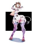  anthro big_breasts big_butt bovine breasts butt clothing female horn hybrid inputwo legwear mammal stockings wide_hips 