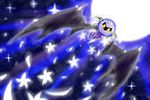  armor blue_body boots clothing flower footwear huge_wings kirby_(series) mask membranous_wings meta_knight moon nintendo not_furry pauldron plant starscape touka_(artist) video_games waddling_head wings 