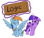  2017 angry blue_feathers cutie_mark duo english_text equine feathered_wings feathers female feral friendship_is_magic hair horn magic mammal multicolored_hair my_little_pony pegasus purple_eyes purple_feathers rainbow_dash_(mlp) rainbow_hair text tsitra360 twilight_sparkle_(mlp) winged_unicorn wings 