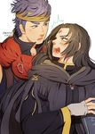  black_hair blue_eyes blue_hair blush darkgreyclouds facial_mark fire_emblem fire_emblem:_akatsuki_no_megami fire_emblem:_souen_no_kiseki fire_emblem_heroes headband ike long_hair male_focus multiple_boys open_mouth red_eyes short_hair soren 