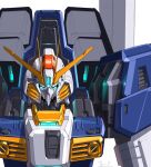  artist_name blue_eyes commentary_request ex-s_gundam glowing glowing_eyes gundam gundam_sentinel highres looking_at_viewer mecha mecha_focus mobile_suit no_humans robot science_fiction solo tei-o upper_body v-fin 
